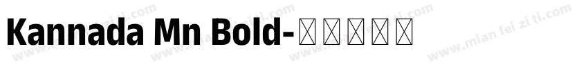 Kannada Mn Bold字体转换